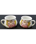 N) Set of 2 Vintage Campbells Soup Co Mugs Bowls Blonde Little Girl 1998... - $18.11 CAD