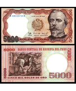 Peru P117, 500 Soles, Francisco Bolognesi / underground miners, 1985 UNC... - $2.44