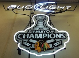 New Bud Light 2013 Chicago Blackhawks Stanley Cup Champions Neon Sign 24... - $249.99