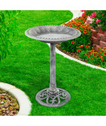 Pure Garden Antique Bird Bath - Grey - $143.18 CAD