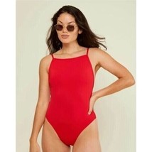 Andie Swimsuit The Paloma One Piece Small Tall Long Torso Color Cherry R... - £30.65 GBP