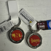 NFL Nebraska Cornhuskers Spinning Logo Key Ring Keychain Forever Collect... - $8.84
