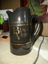 Vintage Black Velvet Canadian Whisky Water Pitcher 1974 - £19.57 GBP