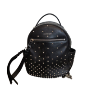 ALEXANDER MCQUEEN Black Leather Backpack with Silver Studs and Chains - $799.99