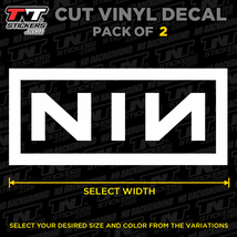 NIN Logo Nine Inch Nails Vinyl Decal Sticker – Pack of 2 – Select Size &amp;... - $3.00+