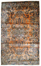 Handmade antique Persian Kerman rug 4.1&#39; x 6.10&#39; (125cm x 211cm) 1920s - $5,460.00