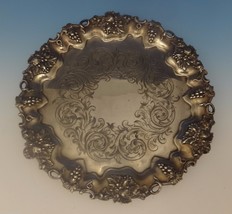 Hw &amp; Co. English Sterling Silver Salver Tray w/Grapes Footed Circa 1849 ... - $2,524.50