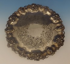 Hw &amp; Co. English Sterling Silver Salver Tray w/Grapes Footed Circa 1849 (#0376) - £1,885.52 GBP