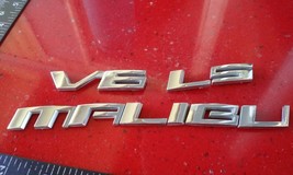 Chevy Malibu Ls V6 Rear Emblems Script Letters Deck Trunk Badge 04 05 06 07 08 - $8.09