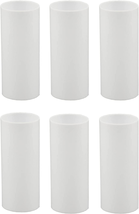Creative Hobbies Set of 6, 3 Inch Tall White Plastic Candle Covers Sleeves Chand - £9.12 GBP
