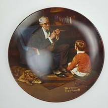 Norman Rockwell The Tycoon Plate Fine China By Edwin Knowles  1982 - $14.24