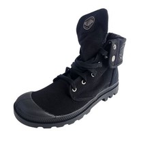  PALLADIUM Baggy 92353060 Hiking Outdoors Canva Boots Black Women Size 8 - £47.19 GBP