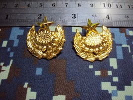 Welfare Directorate Thai Air Force COLLAR BADGE Unit insignia 1 PAIR สัง... - $11.30