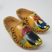 Handcrafted Wooden Dutch Clogs Holland Folk Art Display Shoes Man and Wo... - $12.30