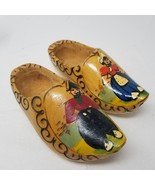 Handcrafted Wooden Dutch Clogs Holland Folk Art Display Shoes Man and Wo... - £9.69 GBP