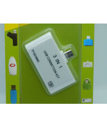 3-in-1 OTG Micro USB Smart Card Reader - SD / Micro SD / TF / MMC / USB 2.0