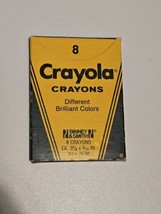 Vintage Crayola Binney &amp; Smith 8ct Brilliant Colors Crayon in Original B... - £8.90 GBP