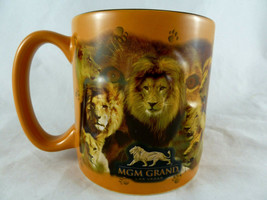 MGM Grand Casino Las Vegas 3D Lions Design Large Mug 3.75&quot; X 4.25&quot; Black inside - £16.27 GBP