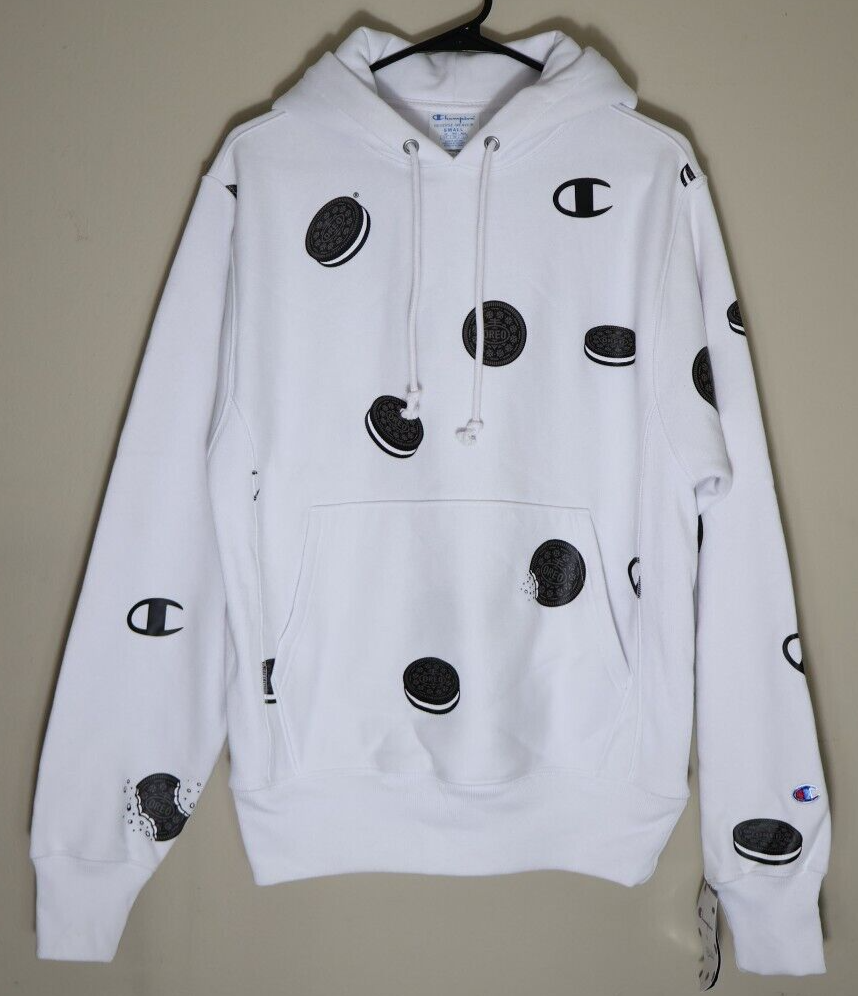 Champion Oreo Hoodie Sweatshirt Size Small Reverse Weave Brand New with Tags