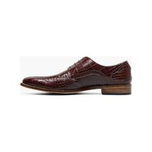 Men's Stacy Adams Shoes Crocodile Leather Print GABARDO 25681-221 Cognac image 5