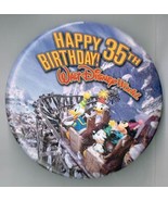Happy 35th Birthday Walt Disney World Pin back button Pinback - €21,90 EUR
