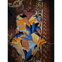 Merona Tropical Leaf One Piece Swimsuit Size L 12-14 NWT Adjustable Ruched  - $463.52 MXN