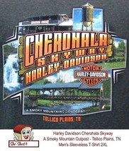 Harley Davidson 2XL Cherohala Skyway Tellico Plains, TN Sleeveless T-Shirt - £14.26 GBP