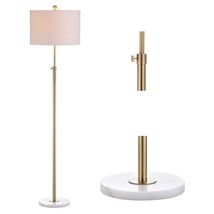 June 65&quot; Adjustable Metal/Marble Led Floor Lamp, Modern, Contemporary, E... - $142.99