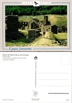 Italy Tuscany Apuan Alps Natural Park Ghost Town Bottom of Lake Vintage Postcard - £7.51 GBP