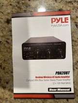 Pyle PDA20BT 100W 2 Channel Compact Hi-Fi Bluetooth Desktop Amplifier Re... - £46.80 GBP