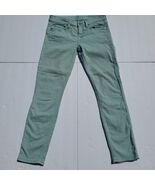 7 For All Mankind The Cropped Skinny Light Washed Aqua Wash Jeans Size 26 - $20.99