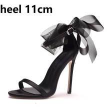 Crystal Queen Shoes Woman Sweet Bow Knot Elegant Ankle Strap Party Sanda... - £40.23 GBP