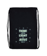 &quot;Shine&quot; Glow-in-the-Dark Drawstring Backpack in Blue | SKU: BACK1001 - $4.00