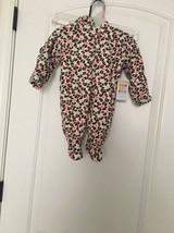 Healthtex Baby Girls Leopard Print Footed Pram Snow Suit Hood Size 0-3 Months - £28.94 GBP