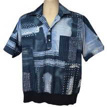 D&#39;Accord Mens Vintage 70&#39;s Blue Disco Pullover Shirt Medium Pocket Elastic Waist - £58.37 GBP