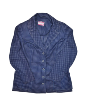 Vintage Puritan Shirt Womens M Blue Polka Dot Leisure Jacket Moody Street - £18.56 GBP