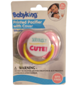 Baby King Printed Pacifier With Cover - New - Seriously Cute! - £7.07 GBP