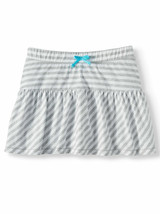 Wonder Nation Girls Pull On Knit Scooter Skort Size X-Small (4-5) Gray Stripe - £7.52 GBP