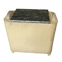 Vtg Retro Hawkeye Burlington Clothes Laundry Hamper Basket Art Deco 19&#39;T Footed - £88.72 GBP