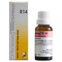1x Dr Reckeweg Germany R14 Sleep &amp; Nerve Drops 22ml | 1 Pack - £9.48 GBP