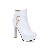 Fashion Ankle Boots Women Shoe Waterproof Autumn Winter Women&#39;s Ankle Boot Platf - £57.25 GBP