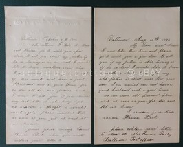 Lot 1884 Antique Handwritten Letter Baltimore Md Hanna Beck /BAILEY - £53.61 GBP