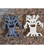 1 Unfinished wooden HAUNTED TREE cutouts,  wood SPOOKY Tree cutout, Tree... - $4.99