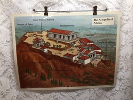 Teacher School Classroom Wall or Bulletin Board Poster --The Acropolis of Athens - £2.54 GBP