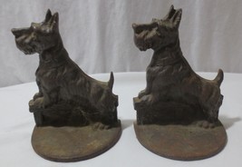 VTG Rustic Cast Iron Scottish Terrier Scotty Dog Book End Paper Weight D... - £39.34 GBP