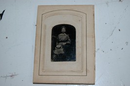 Lot of 7 Antique Tintype Photographs in A Folder Booklet 4.5x3 Inch Women - £125.15 GBP