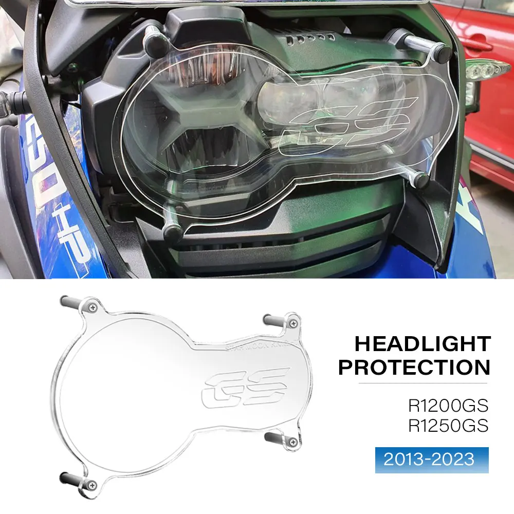 Motorcycle Acrylic Headlight Protector Guard   R1200GS R1250GS R 1250 GS LC Adve - £109.28 GBP
