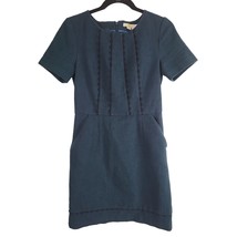 Boden Mini Dress 4 Womens Short Sleeve Pockets Blue Crew Neck Lined Zipper Back - £16.78 GBP