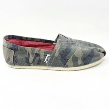 Toms Classics Washed Camo Canvas Womens  Slip On Casual Canvas Flat Shoes - $39.95