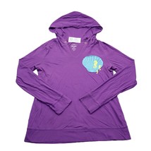 Old Navy Sweatshirt Womens M Purple Long Sleeve V Neck Hooded Pullover - £20.15 GBP